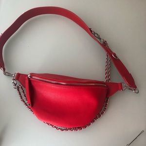 Free people Red fanny pack
